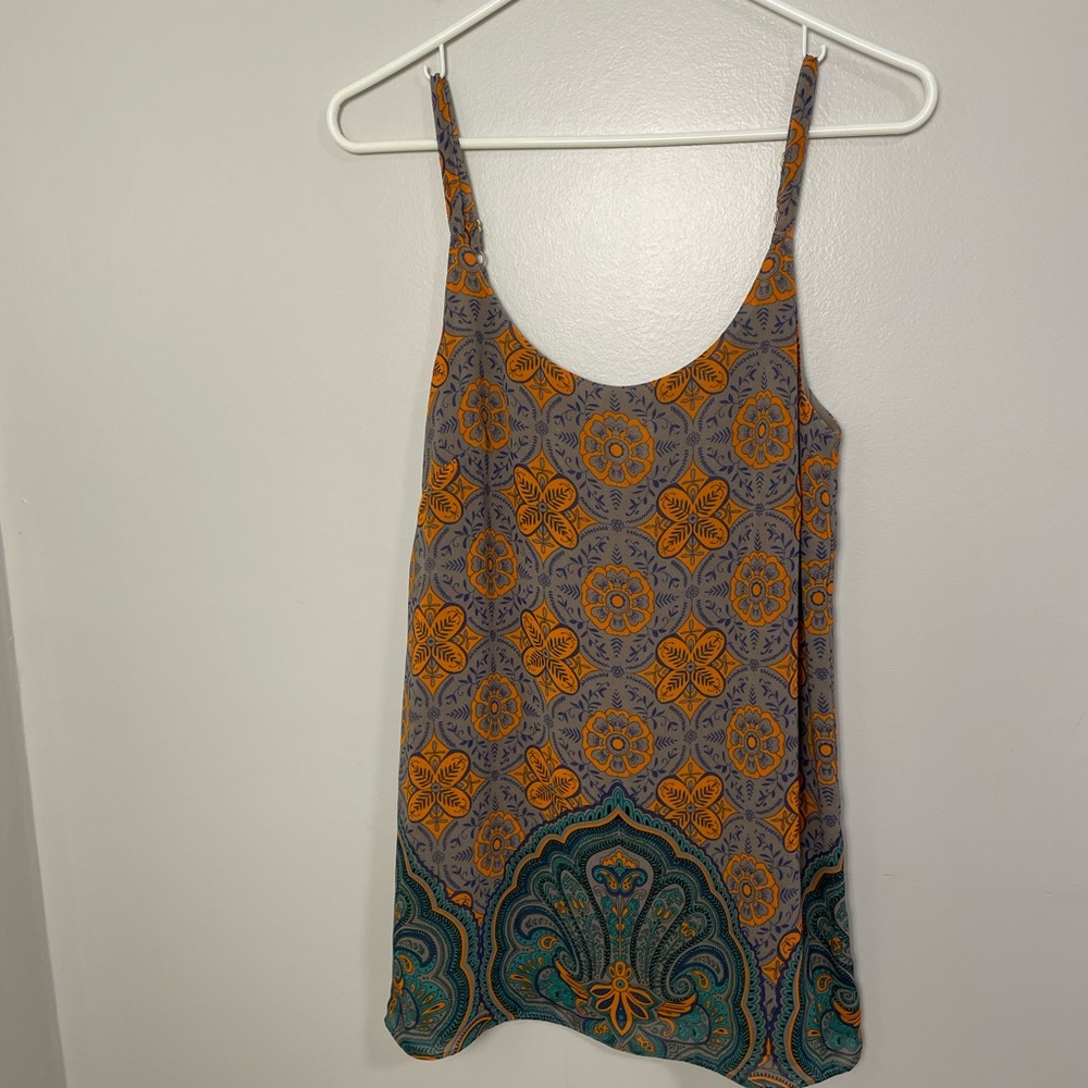 cAbi Tank Orange and green pattern size XS